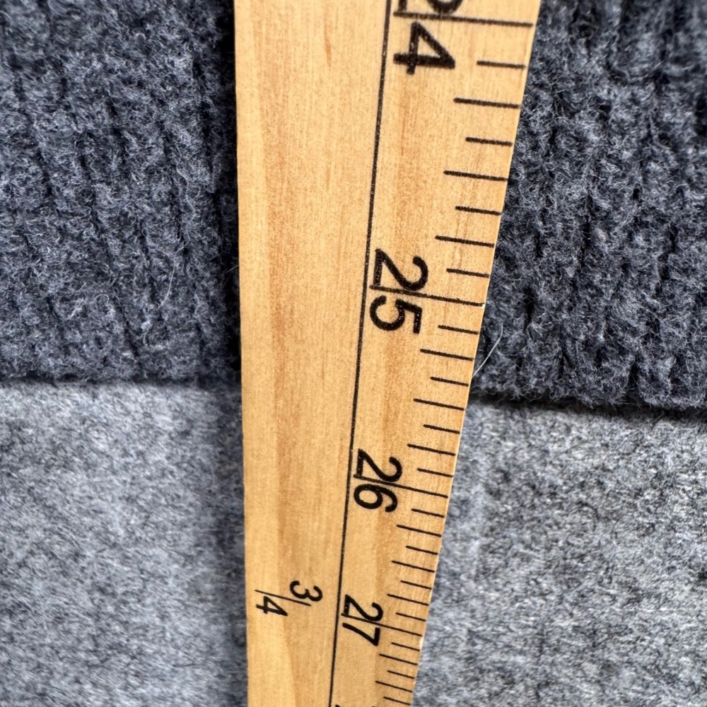 Abercrombie & Fitch Polo Sweater Mens Large Gray Cable Knit Oversized 12050419 - Picture 3 of 8
